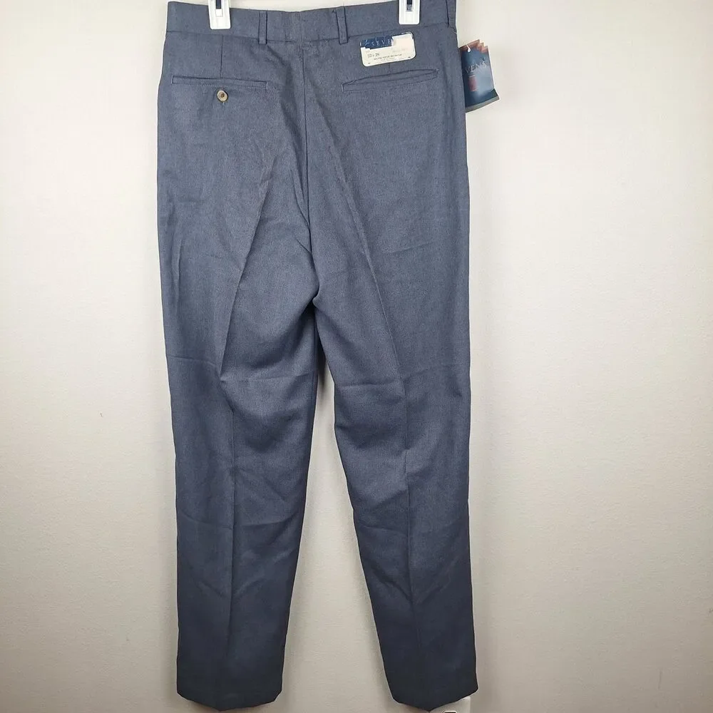 NWT Vintage Levi’s Sevens Mens Polyester Rayon Pleated Pants Gray 33x34